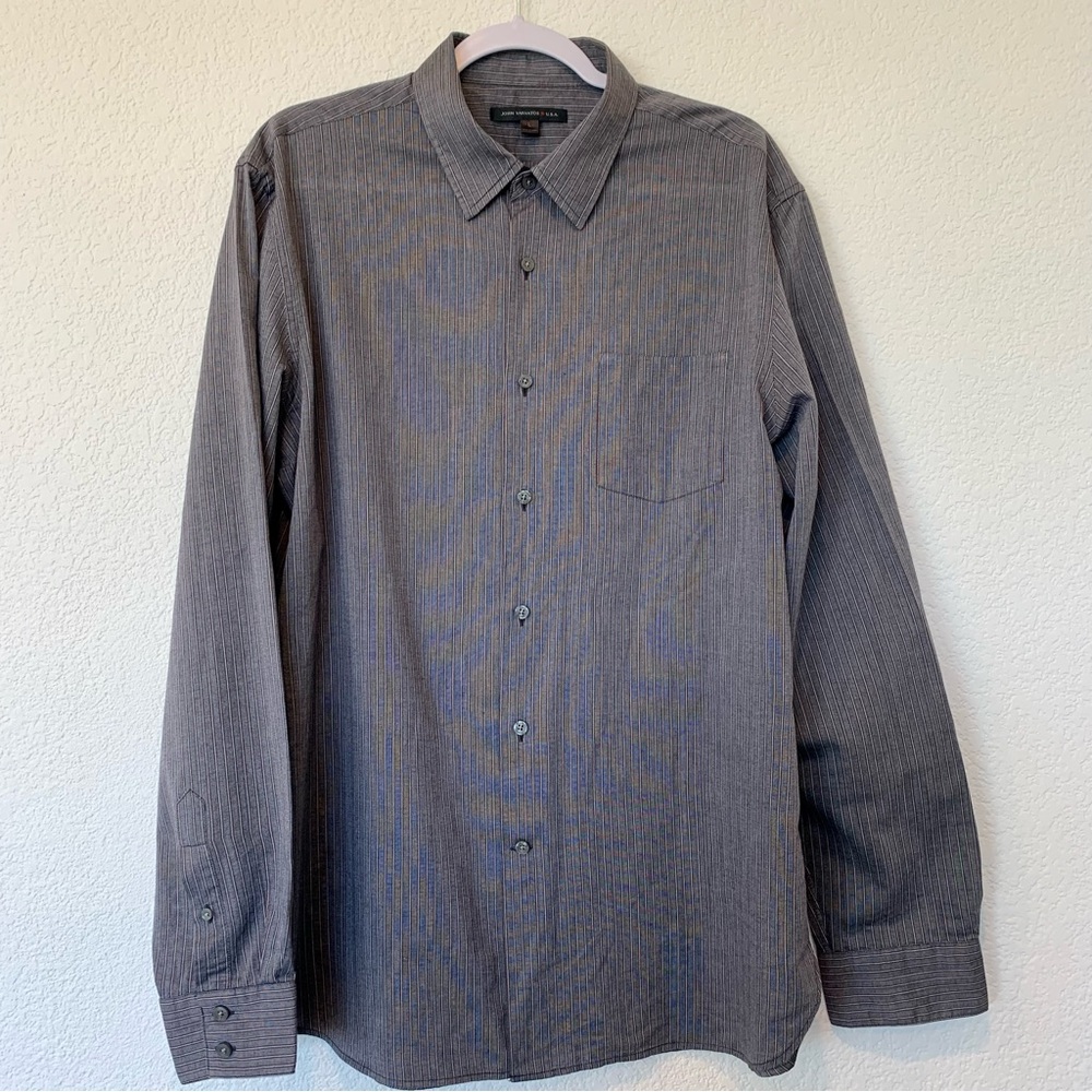 John Varvetos Long Sleeve Button Down Shirt Size Large